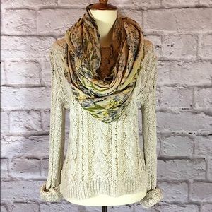 Anthro Vismaya Floral Circle Scarf